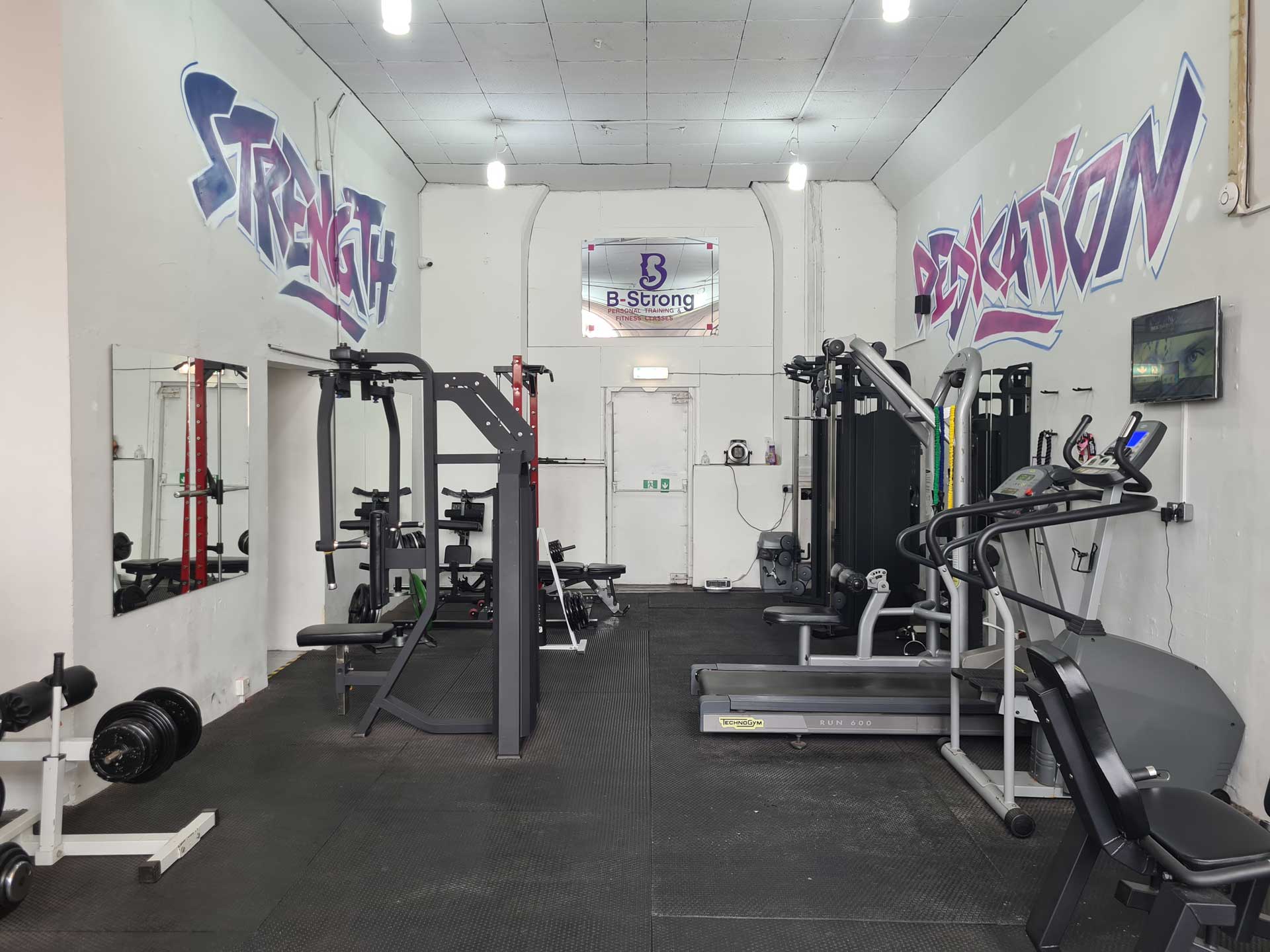 The private gym floor at B-Strong Swinton