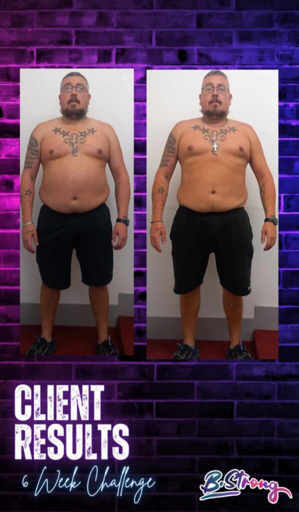 Rotherham personal trainer before and after 6 weeks weight loss